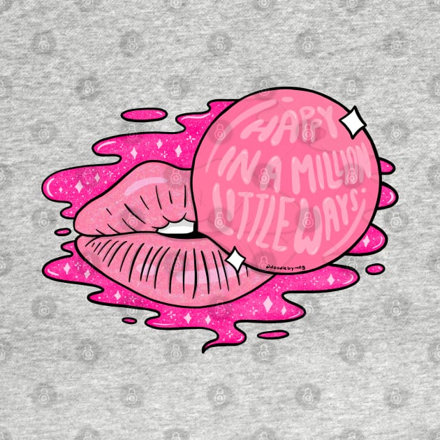 Bubble Gum Lips by Doodle by Meg